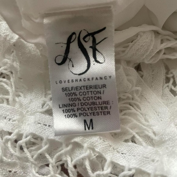 LoveShackFancy White Crochet Lace Maxi Dress | Boho Beach Bridal Festival M 🤍 - Picture 7 of 8